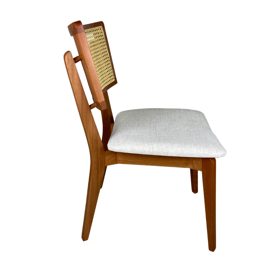 Cadeira Aster Palha  - Estrutura Madeira Maciça